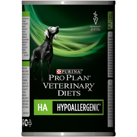 Pro Plan Veterinary diets HA Hypoallergenic консервы для собак при пищевой непереносимости 400г