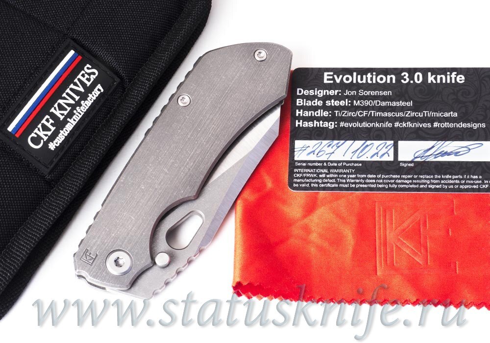 Нож CKF/Rotten Evo 3.0A Stonewash
