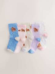 Носки хлопковые для девочки Next AU2-580, 5 шт., Синий, Розовый, Сиреневый