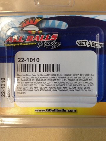 All Balls 22-1010 Подшипники рулевой колонки CR125 CR250 CRF250 CRF450