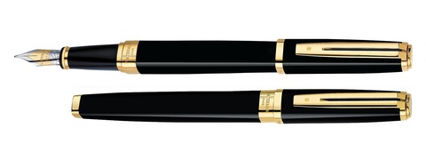 Ручка перьевая Waterman Exception Ideal Black GT, F (S0636780)