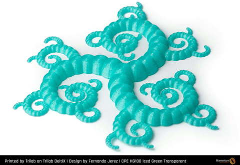 Пластик для 3D-принтера Fillamentum CPE HG100 Iced Green Transparent