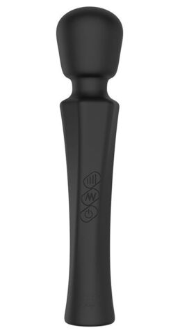 Черный силиконовый жезловый вибромассажёр Pixey Aquamini - Pixey 122-5000-B