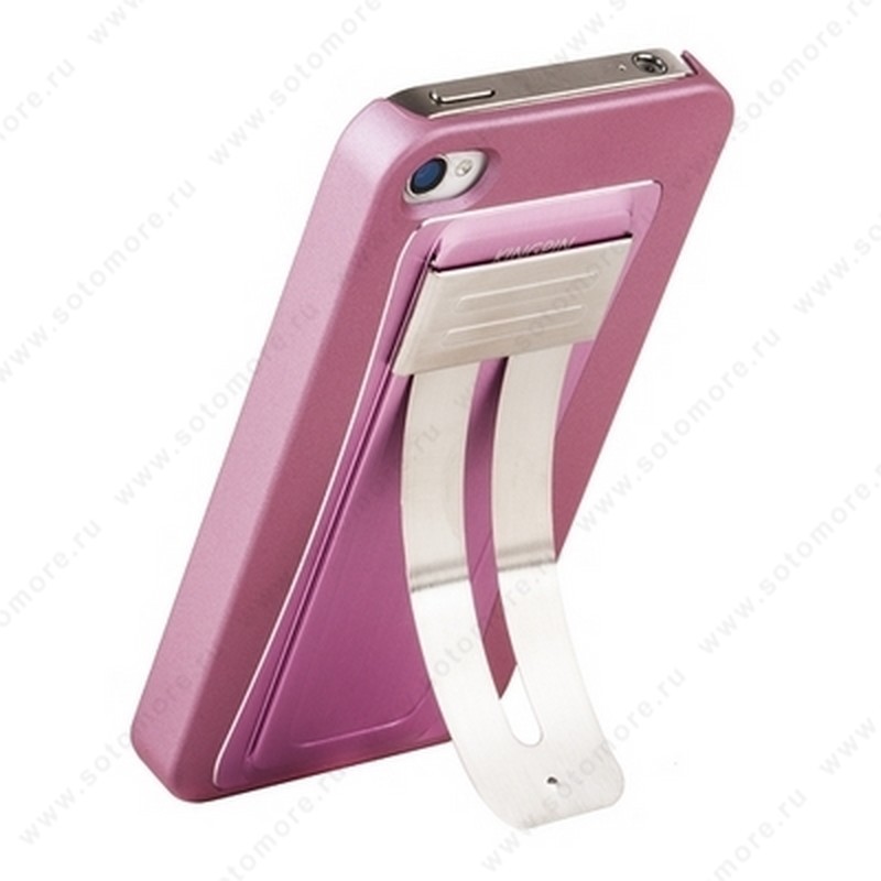 Накладка KINGPIN пластиковая для iPhone 4s/ 4 розовая