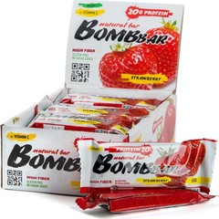 Протеиновый батончик Bombbar Клубника, 60 гр