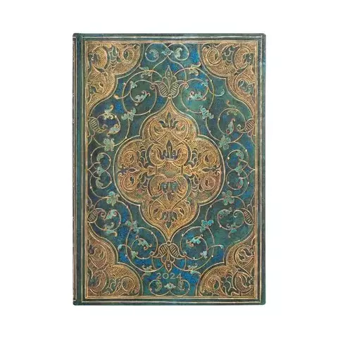 2024 Paperblanks 12 Month Diary Midi Turquoise Chronicles