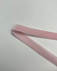 Тесьма бархатная, цвет: розовый светлый, 10 мм