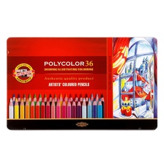 Карандаши цветные художественные KOH-I-NOOR POLYCOLOR 3825, 36 цветов