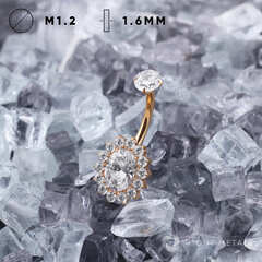 Банан Jasmine Oval Crystal PVD Yellow