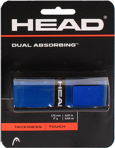 Намотки теннисные базовая Head Dual Absorbing blue 1P