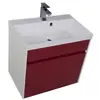 Aquanet 180002 Компл.2 - Тумба Латина 70 цв.белый (фасад бордо) 1 ящ. (180002)