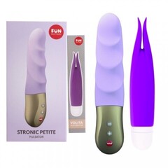 Набор: пульсатор + вибратор Fun factory CLIT KIT PETITE лиловый