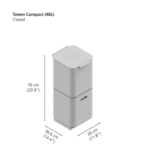 Контейнер для мусора с двумя баками Totem Compact 40 л нержавеющая сталь