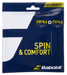 Теннисные струны Babolat RPM Blast 1.25mm + RPM Soft 1.30mm (12 m) - black/grey