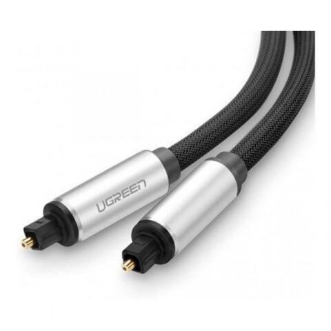 Кабель UGREEN AV108 (10540) Toslink Optical Male To Male Audio Cable 2м черный/серебряный