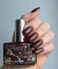 El Corazon Лак Confetti 517a  тёмно-коричневый
