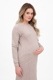 Платье для беременных и кормящих 12356 бежевый меланж