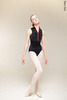 One-of-a-kind Zip leotard in black