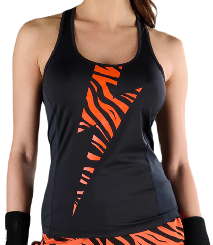 Топ теннисный Hydrogen Tiger Tech Tank Top - black/orange tiger