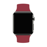 Силиконовый эластичный ремешок без застежек 42 мм / 44 мм / 45 мм / 49 мм для Apple Watch (размер - 153 мм) (Бордовый)