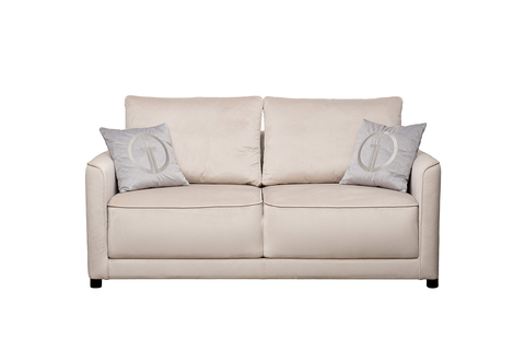 Диван двухместный Garda Decor Portofino светло-серый с кантом механизм караван