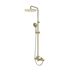 Cezares LEAF-CVDA-30-L-SR Душевая стойка телескопическая, с изливом с верхним и ручным душем, верхний душ диаметр 230 мм АБС пластик, исполнение Sunrise фото