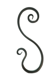 Кованый элемент "Вензель М", 515х200 мм