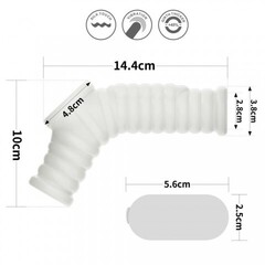 Насадка на пенис с вибрацией с рукавом для мошонки Wave Knights Ring (14,4*2,8)