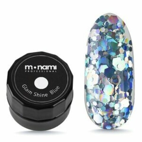 Monami, Гель-лак Glam Shine Blue, 5г