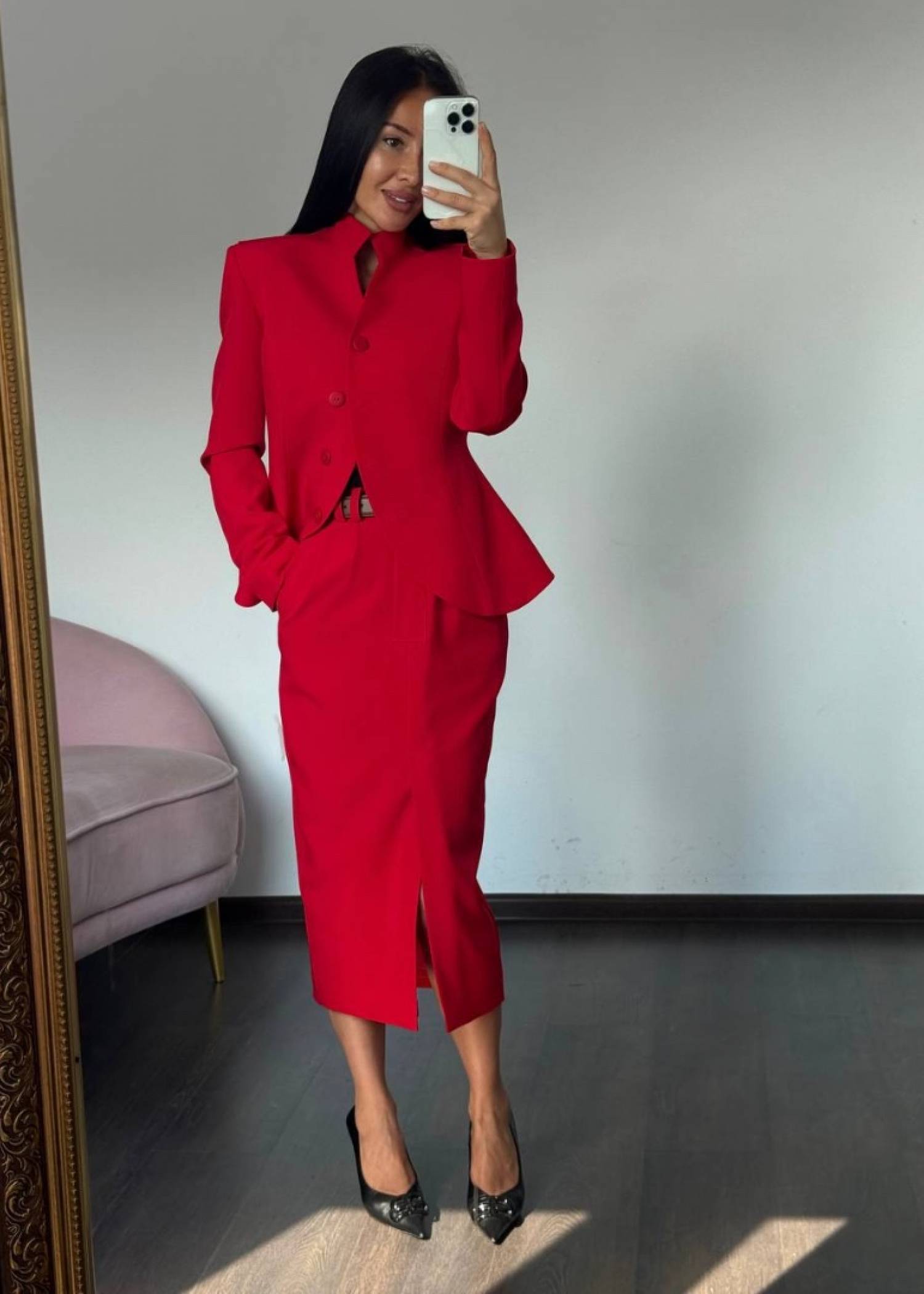 Жакет приталенный "Imba", красный