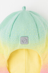 шапка  для девочки  КВ 20369/25/светлая мята,розовый
