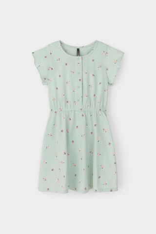 платье  для девочки  КР 5792/дымчатый нефрит,мини розочки