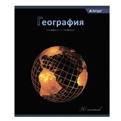 
          Тетрадь предметная 36л. А5 "География", клетка, со справочным материалом, скрепка, мелованный картон (стандарт), блок офсет, Alingar "Bright"