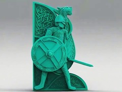 Силиконовый молд № 1102 Воин Большой правый