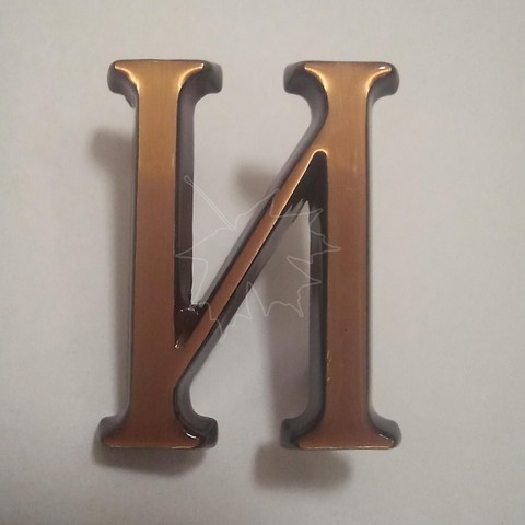 Бронзовая буква И на памятник высотой 3см, Caggiati