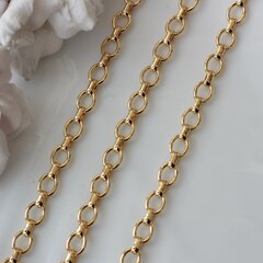 Цепочка 8*7 мм, позолота, 50 см, А333