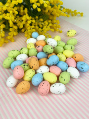 №2 Яйцо разноцветное из пенопласта МИНИ, пасхальный декор, размер 1,5*2 см, набор 50 шт.