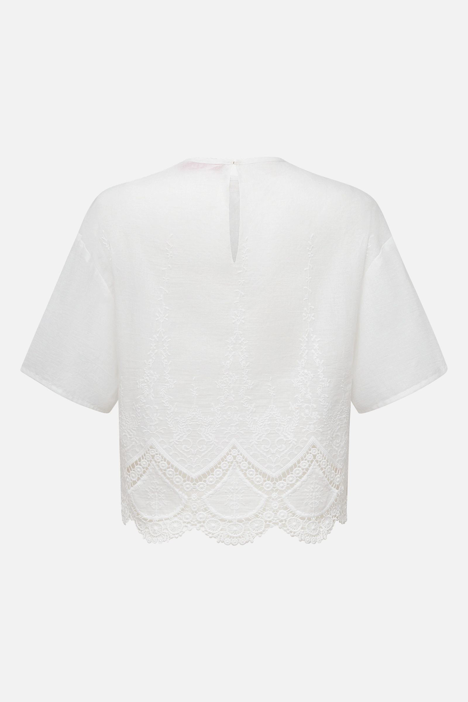 Блуза с коротким рукавом из шитья