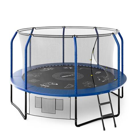 Батут UNIX Line Supreme Game 12 ft (366 см) синий