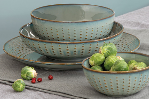 Блюдо прямоугольное 36х16см Easy Life Drops серое