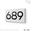 Номер на дверь 689, табличка на дверь для офиса, квартиры, кабинета, аудитории, склада, белая 120х70 мм, Айдентика Технолоджи