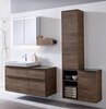 Настенная полка Geberit Smyle Square: B=45см, H=14.8см, T=15см, темно-серый / с порошковой окраской, матовый, меламин с текстурой дерева / пекан
