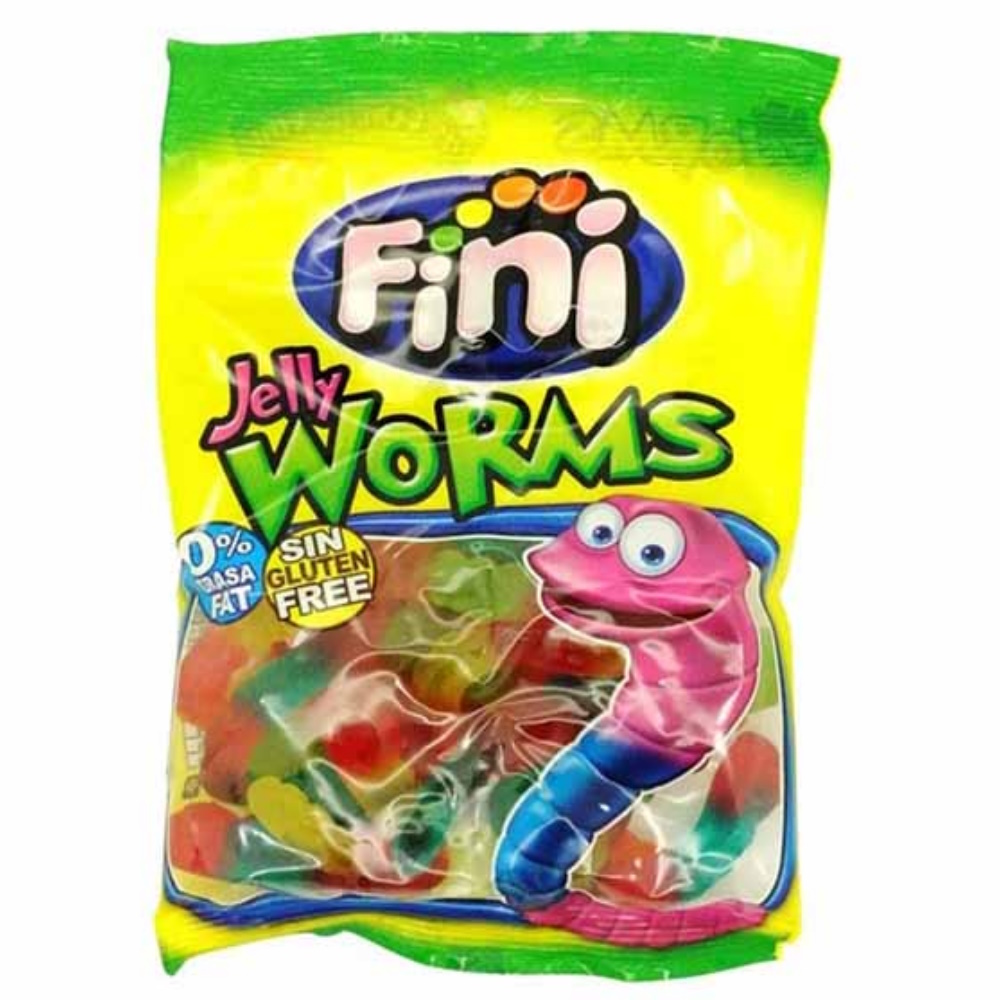 Жевательный мармелад Fini Jelly Worms, Червячки, 90 г (Испания) 00704 –  купить по цене 150 ₽ в интернет-магазине ohmygeek.ru