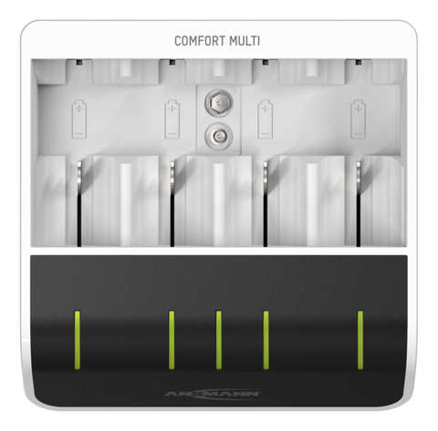 Быстрое зарядное устройство ANSMANN Comfort Multi с USB для NiMH-AAA/AA/C/D/E