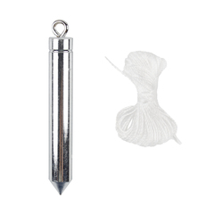 Отвес цилиндрический Шабашка, металл, шнур 5 м, 150 г