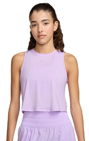 Топ теннисный Nike One Classic Dri-Fit Cropped Tank Top - lilac bloom/black