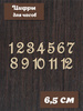 Цифры для часов арабские ажурные из фанеры. h 6,5