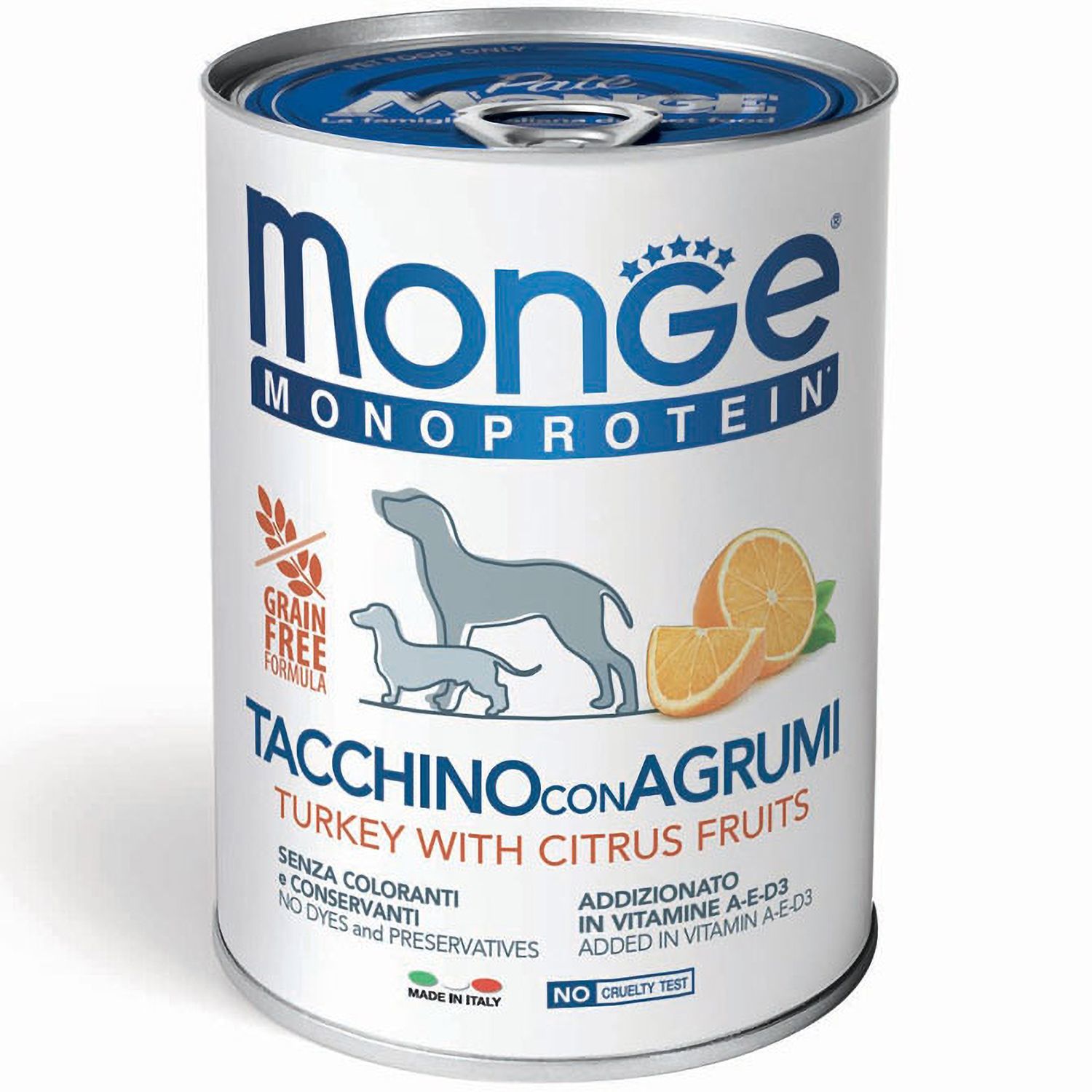 Monge Паштет для собак Monge Dog Monoproteico Fruits монопротеиновый, из индейки с рисом и цитрусовыми 70014335_1.jpeg