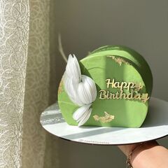Топпер боковой для торта Happy Birthday № 8 золото