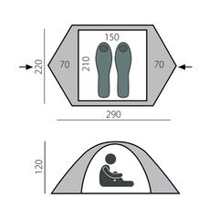 Палатка BTrace Solid 2+ - 2